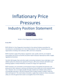 Inflationary Price Pressures Industry Position Statement